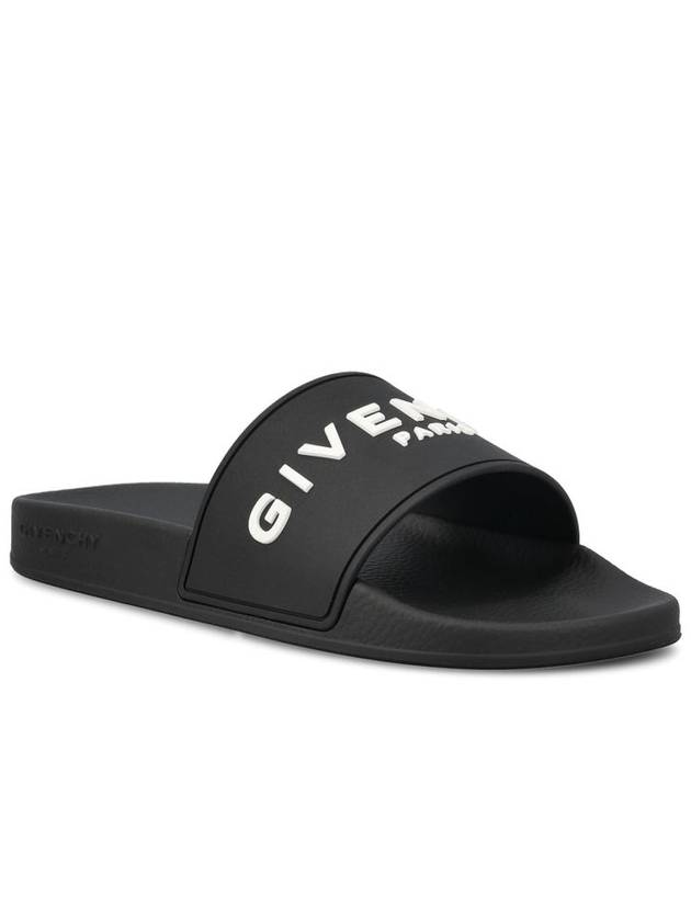 Logo Detail Slides Slippers Black - GIVENCHY - BALAAN 3