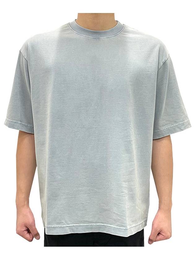 Back Logo Patch Crew Neck Short Sleeve T-Shirt Soft Blue - ACNE STUDIOS - BALAAN 3