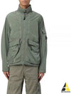 Men's Chrome-R Zip-Up Jacket Green - CP COMPANY - BALAAN 2