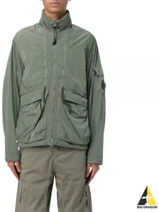 Men's Chrome-R Zip-Up Jacket Green - CP COMPANY - BALAAN 2