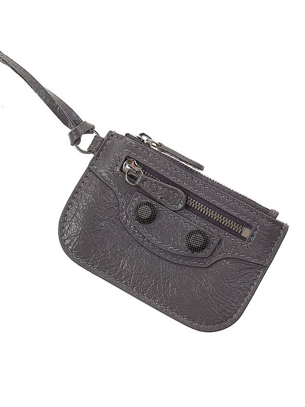 Le Cagole Small Leather Shoulder Bag Grey - BALENCIAGA - BALAAN 10