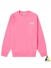 Women's Logo Print Cotton Sweatshirt Pink - GANNI - BALAAN 2