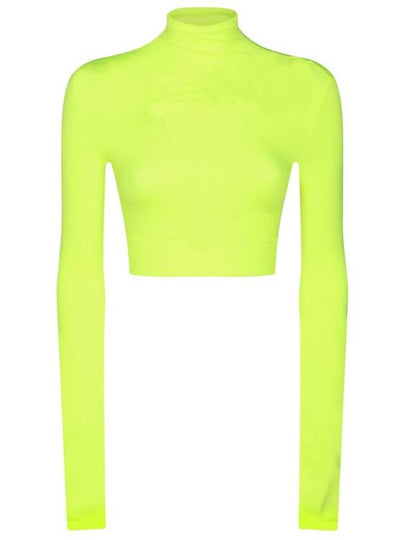 Crop Long Sleeve Neck Polar Fluo Yellow - BALENCIAGA - BALAAN 2