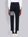 4 Bar Engineered Cotton Straight Pants Navy - THOM BROWNE - BALAAN 10