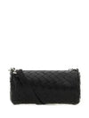 Intrecciato Barrel Leather Cross Bag Black - BOTTEGA VENETA - BALAAN 4