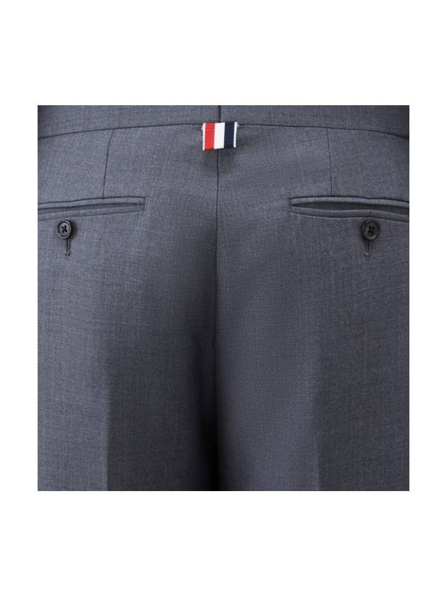 Low Rise Side Tab Wool Slacks Grey - THOM BROWNE - BALAAN 6