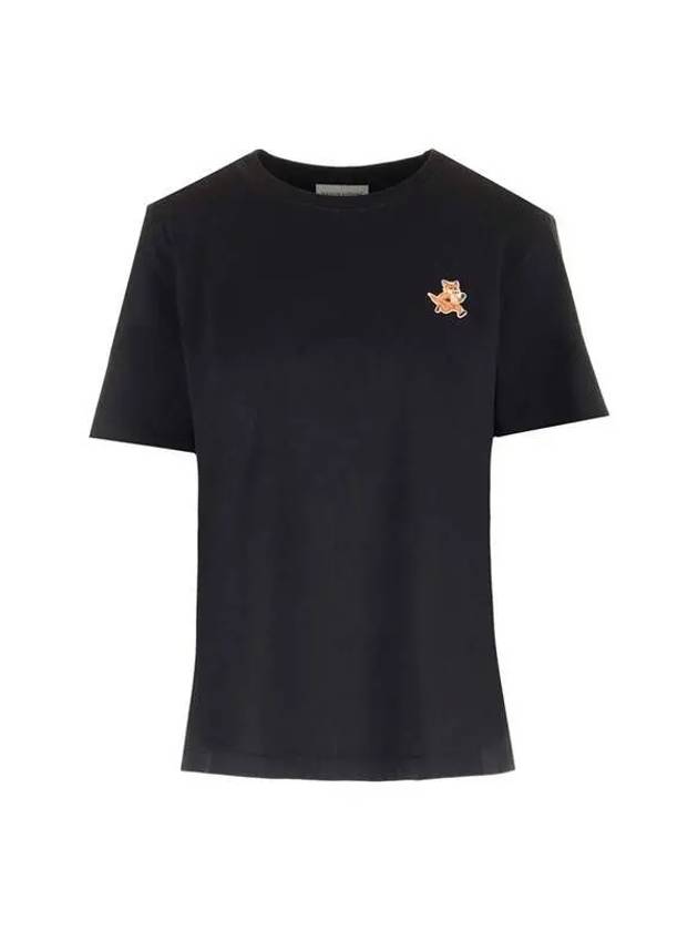 Speedy Fox Patch Comfort Short Sleeve T Shirt Black - MAISON KITSUNE - BALAAN 2