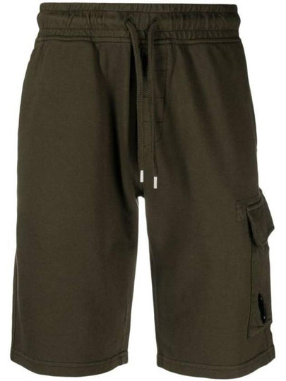 Light Fleece Utility Shorts Green - CP COMPANY - BALAAN 2