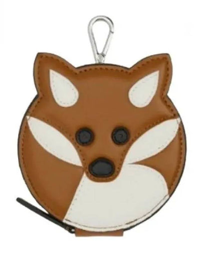 Fox Head Leather Key Holder Brown - MAISON KITSUNE - BALAAN 2