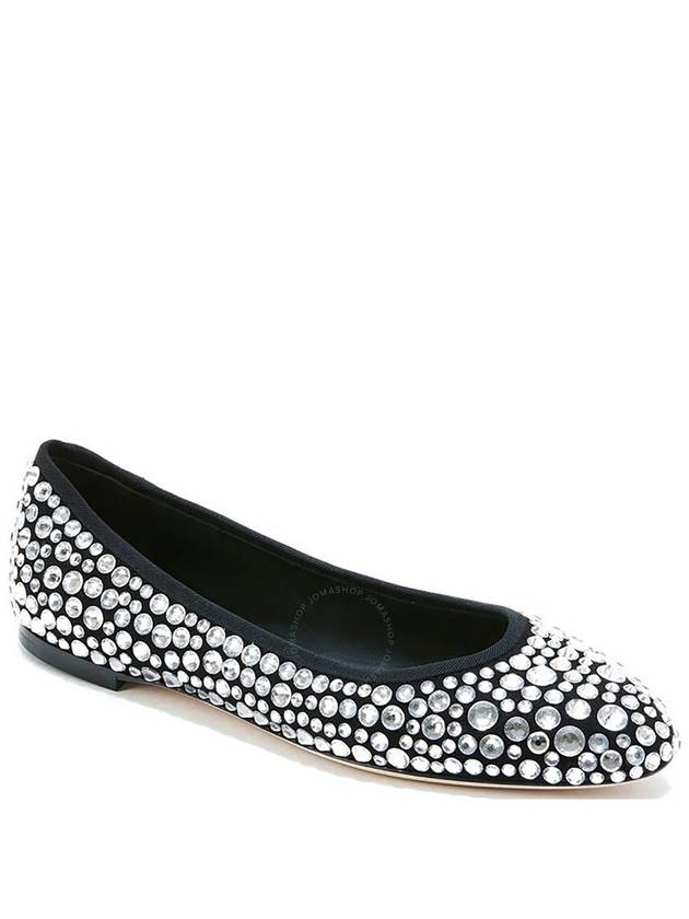 Giuseppe Zanotti Ladies Amur Crystal Suede Ballerina Flats, Brand Size 35 ( US Size 5 ) - GIUSEPPE ZANOTTI - BALAAN 3