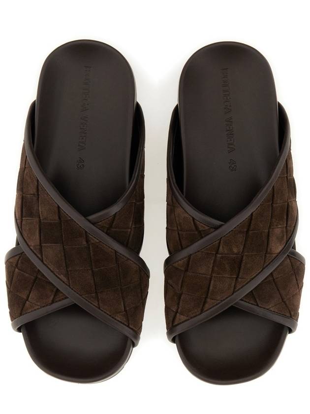 Tarik Suede Sandals Fondant - BOTTEGA VENETA - BALAAN 7