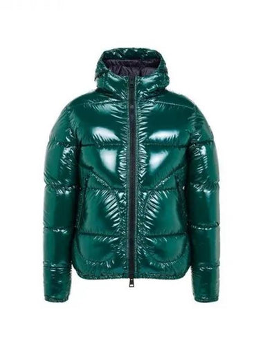 Men s Glossy Hooded Goose Down Padded Jacket Dark Green 270610 - HERNO - BALAAN 1