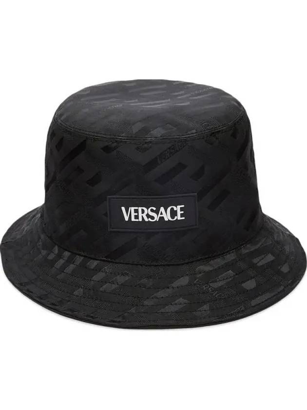 Logo Jacquard Bucket Hat Black - VERSACE - BALAAN 2