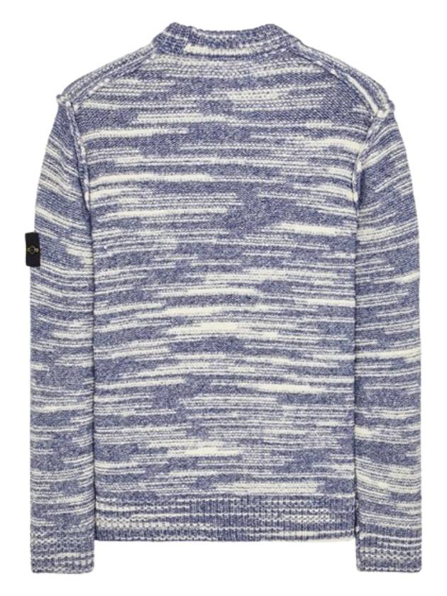 Wappen Patch Wool Knit Top Blue - STONE ISLAND - BALAAN 3