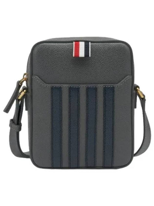 Diagonal stripe cross bag dark gray - THOM BROWNE - BALAAN 1