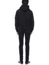 Lens Wappen Diagonal Fleece Hoodie Black - CP COMPANY - BALAAN 6