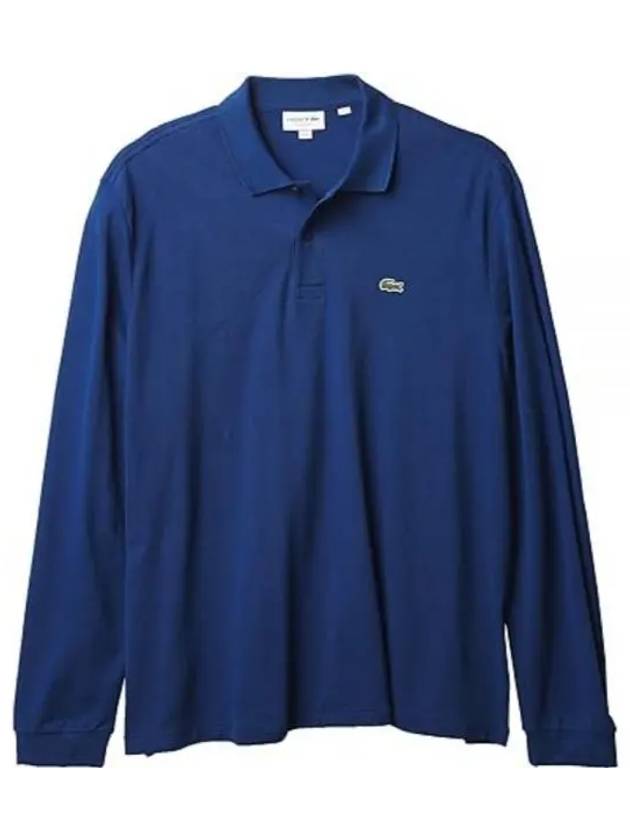 Men's Original Cotton Long Sleeve Polo Shirt Blue - LACOSTE - BALAAN 2