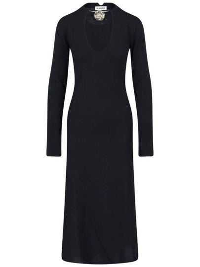 23 ss wool knit midi dress WITH necklace J02CT0140 J14595 001 B0230260112 - JIL SANDER - BALAAN 2