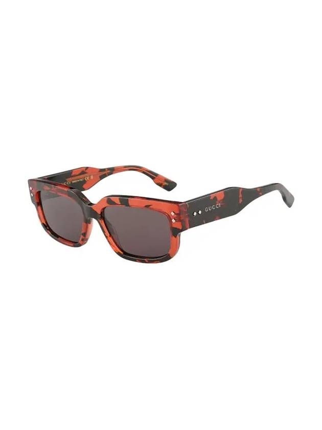 Square Frame Sunglasses Red Havana - GUCCI - BALAAN 4