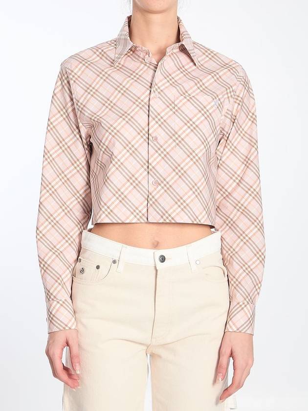 Cropped Check Shirt - BURBERRY - BALAAN 1