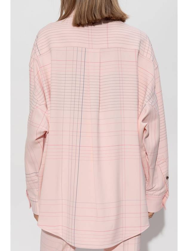 Bottega Veneta Shirt With Check Pattern, Women's, Pink - BOTTEGA VENETA - BALAAN 4