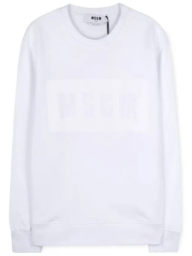 Box Logo Print Sweatshirt White - MSGM - BALAAN 4