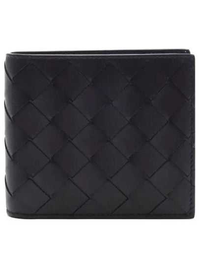 Intrecciato Leather Half Wallet Black - BOTTEGA VENETA - BALAAN 2