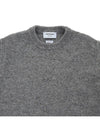 Donegal 4-Bar Striped Crew Neck Wool Knit Top Light Grey - THOM BROWNE - BALAAN 4