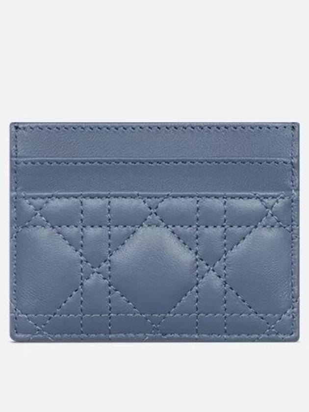 Dior Jolie Freesia Card Wallet Denim Blue Cannage - DIOR - BALAAN 2