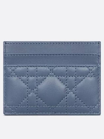 Dior Jolie Freesia Card Wallet Denim Blue Cannage - DIOR - BALAAN 2