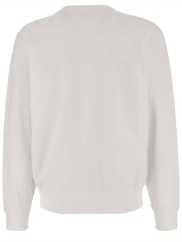 Stretch Fleece Crew Neck Sweatshirt White - CP COMPANY - BALAAN 3