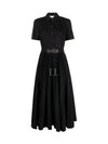 Poplin Pleated Shirt Long Dress Black - TORY BURCH - BALAAN 2