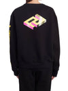 Neon Graphic Logo Sweatshirt Black - VERSACE - BALAAN 3