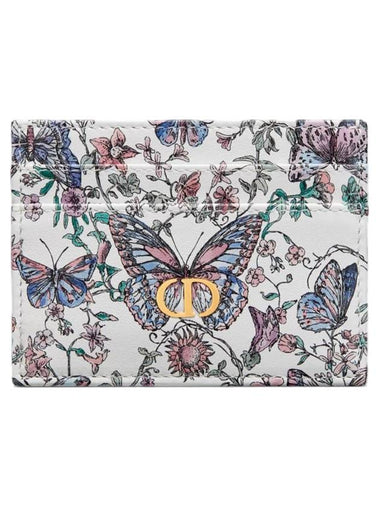 Caro Freesia Toile De Jouy Papillon Print Card Holder White - DIOR - BALAAN 1