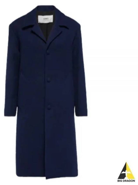 Breasted Single Coat Navy - AMI - BALAAN 2