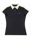 Women's Cara Polo Short Sleeve T-Shirt Black - J.LINDEBERG - BALAAN 2