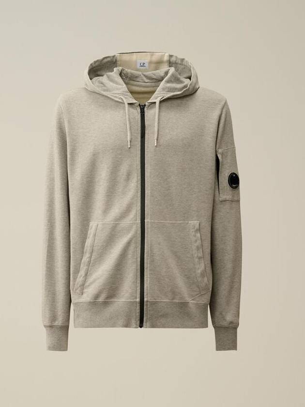 Light Fleece Zip Up Hoodie Grey - CP COMPANY - BALAAN 2