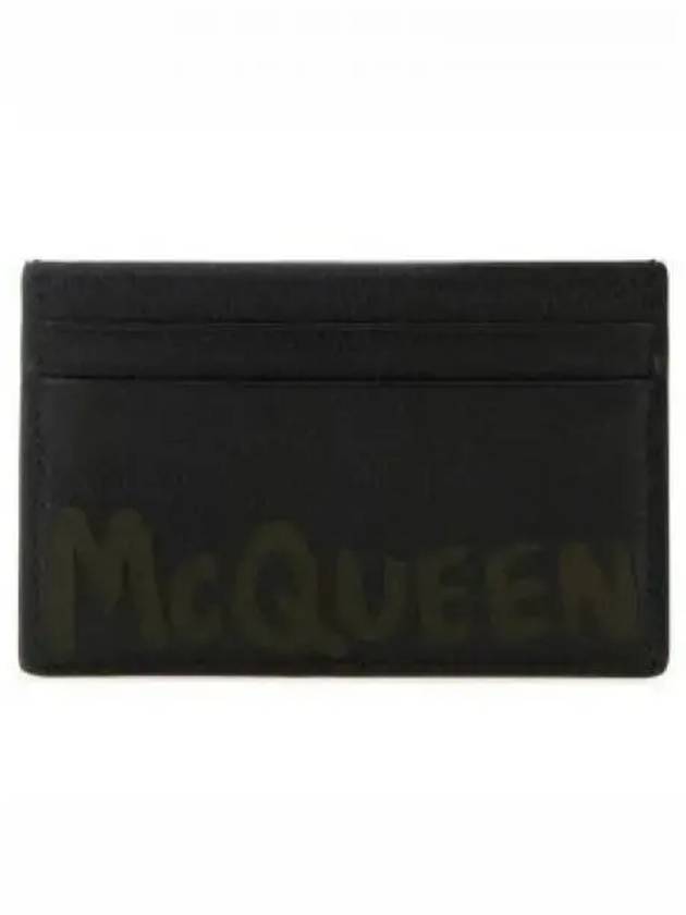 Graffiti Logo Card Wallet Grey - ALEXANDER MCQUEEN - BALAAN 2