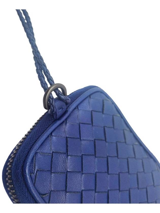 Women s 217589 Intrecciato Navy Zipper Case Necklace Wallet - BOTTEGA VENETA - BALAAN 8