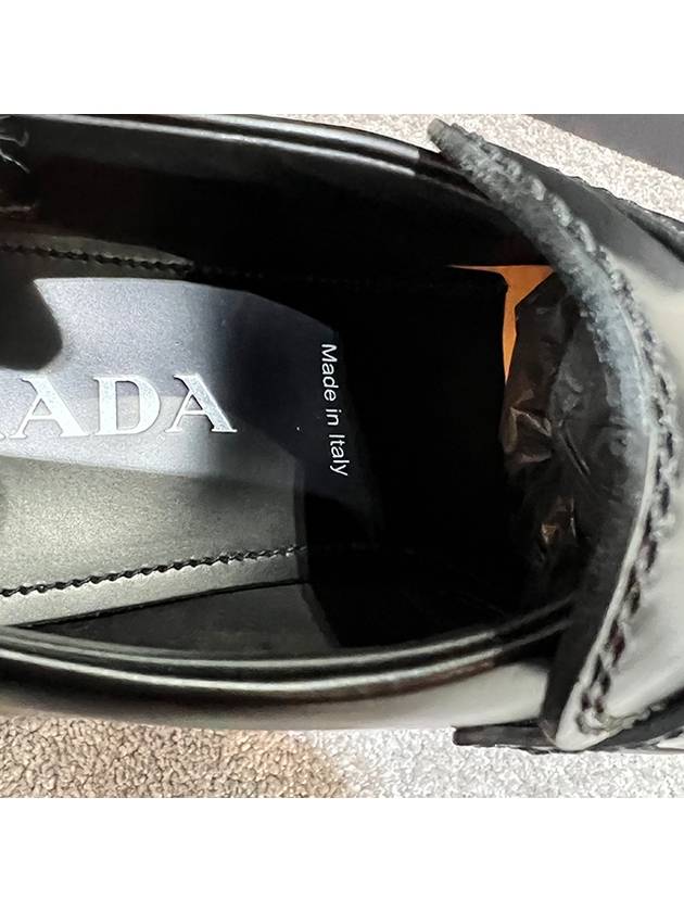 Monolith Brushed Leather Loafers Black - PRADA - BALAAN 7