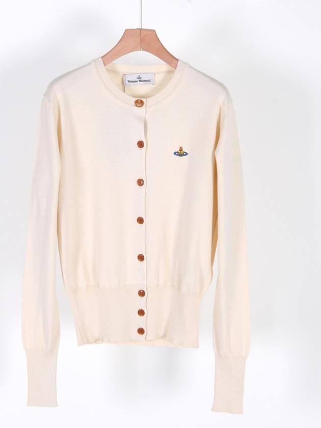 Logo Patch Cardigan Off White - VIVIENNE WESTWOOD - BALAAN 2