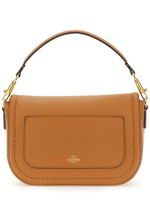 All Time Grainy Calfskin Shoulder Bag  Almond - VALENTINO - BALAAN 6