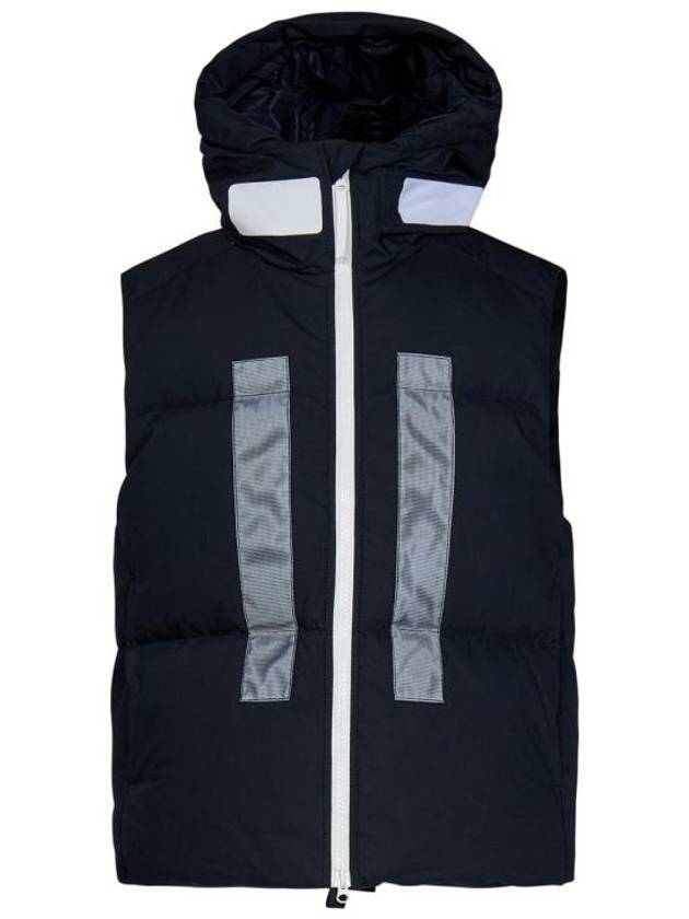 Marina Back Logo Print Vest Navy - STONE ISLAND - BALAAN 1