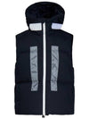 Marina Back Logo Print Vest Navy - STONE ISLAND - BALAAN 1