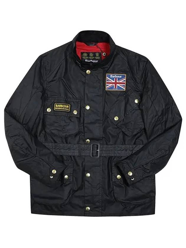 Men's International Union Jack Wax Jacket Black - BARBOUR - BALAAN 3