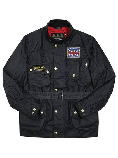 Men's International Union Jack Wax Jacket Black - BARBOUR - BALAAN 2