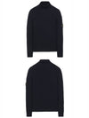 Logo Patch Wool Knit Turtleneck Dark Navy - STONE ISLAND - BALAAN 5