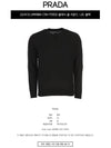 Men's Superfine Wool Crew Neck Knitted Sweater Navy - PRADA - BALAAN 3