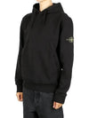 Cotton Fleece Garment Dyed Hoodie Black - STONE ISLAND - BALAAN 2