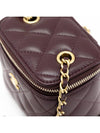 Gold Ball Vanity Bag Square Chain Small Burgundy AP1447 - CHANEL - BALAAN 7